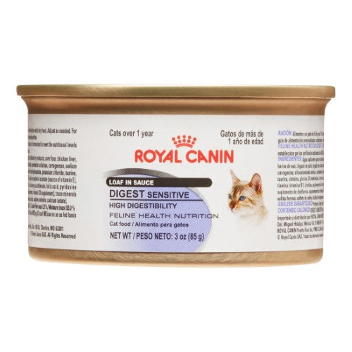 Royal Canin Feline Care Nutrition Digest Sensitive Loaf in Sauce Canned Cat Food - 3 Oz - Case of 24 Default Title