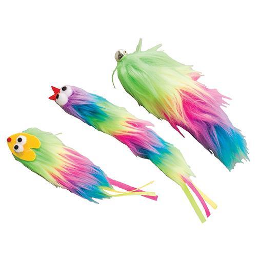 Ethical SPOT Tie Dye Plush Interactive Cat Toy with Bell - 5 Inch