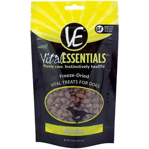 Vital Essentials Duck Nibs Freeze-Dried Dog Treats - 2 Oz  