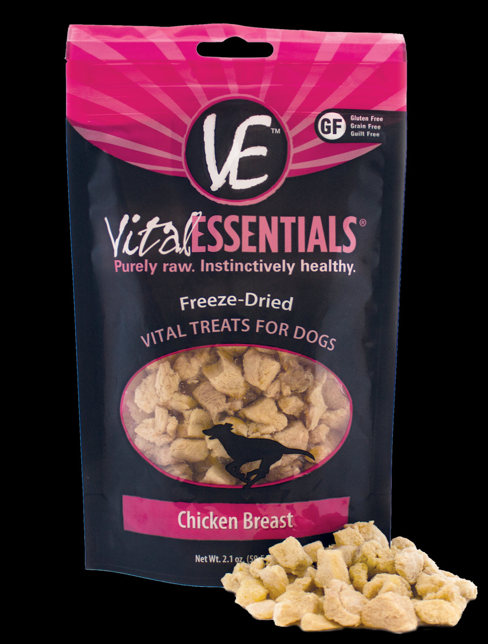 Vital Essentials Chicken Breast Freeze-Dried Dog Treats - 2.1 Oz  