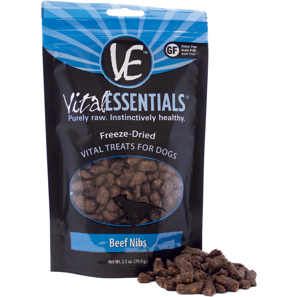 Vital Essentials Beef Nibs Freeze-Dried Dog Treats - 2.5 Oz  