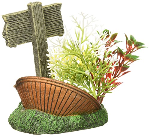 Blue Ribbon Exotic Environments Area 51 Sign with UFO Aquarium Décor Ornament Default Title