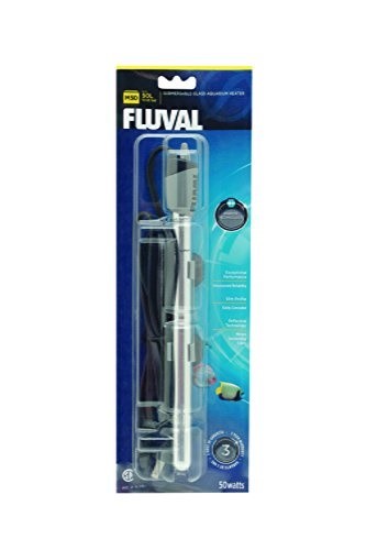 Fluval M-50 Premium Glass Submersible Aquarium Heater - 50 Watt - Up to 15 Gallons