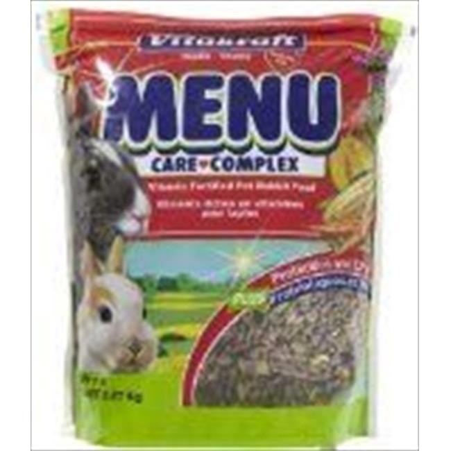 Vitakraft Menu Care Complex Alfalfa Blend Pellets Vitamin-Fortified with Probiotics Adult Rabbit Small Animal Food - 5 Lbs