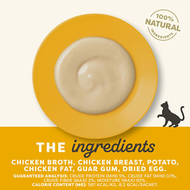 Applaws Natural Grain-Free Limited Ingredient Chicken Puree Lickable Cat Treats Pouch - .5 Oz - 6 Pack - Case of 10