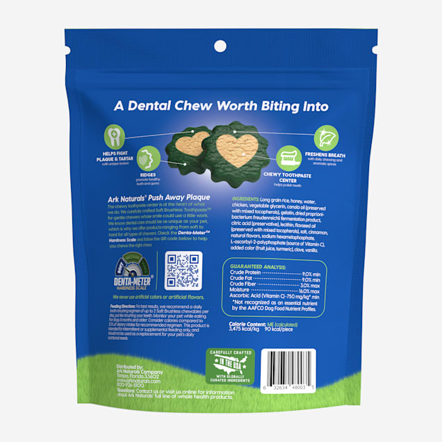 Ark Naturals Brushless Toothpaste Soft Baked Dental Dog Treats - Large - 1.2 Lbs