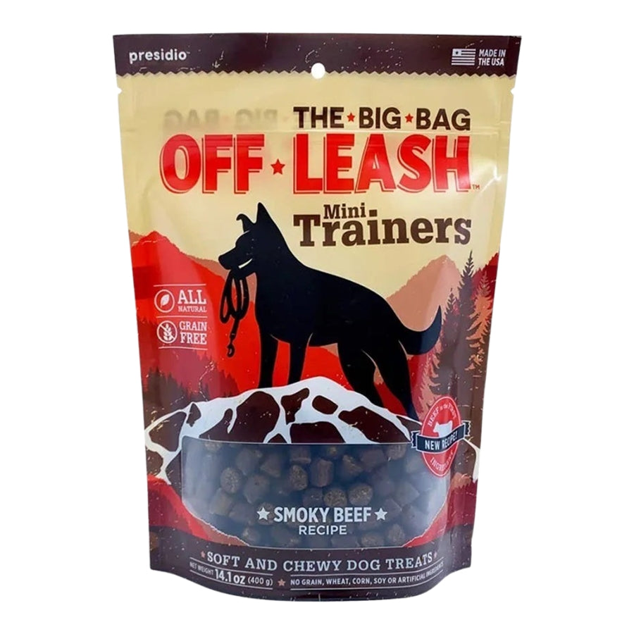 Presidio Natural Grain-Free Off Leash Smokey Beef Soft and Chewy Training Dog Treats