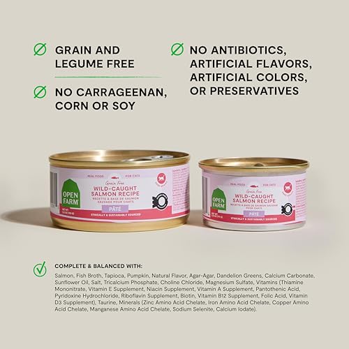 Open Farm Grain-Free Wild-Caught Salmon Pate Canned Cat Food
