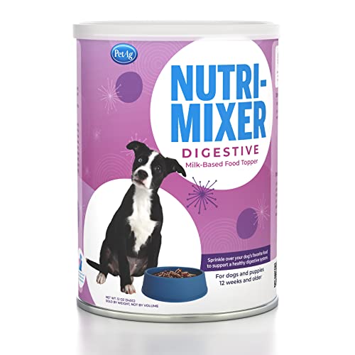 PetAg Nutri-Mixer Digestion Milk-Based Meal Topper Supplement for Dogs and Puppies - 12...