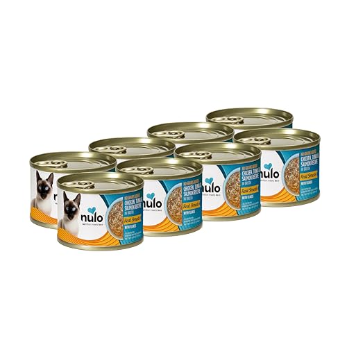 Nulo Grain-Free Real Shreds Chicken Tuna Salmon in Broth with Flakes Canned Cat Food 6 Oz - Case of 8