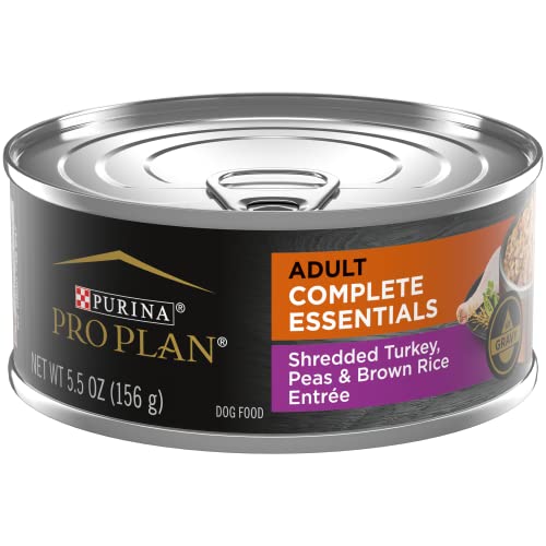 Purina Pro Plan Complete Essentials Turkey Peas and Brown Rice Entrée Canned Dog Food - 5.5 Oz - Case of 24  