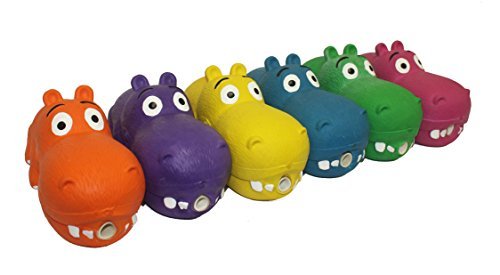 Multipet Globopotamus Hippo Squeak and Latex Dog Toy - Assorted - 8