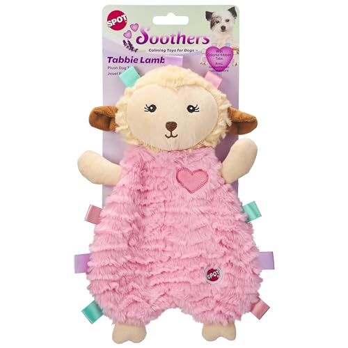 Ethical SPOT Soothers Tabbie Lambie Anxiety Relief Stuffing-Free Lavender Scented Dog Toy Large - 12 Inch