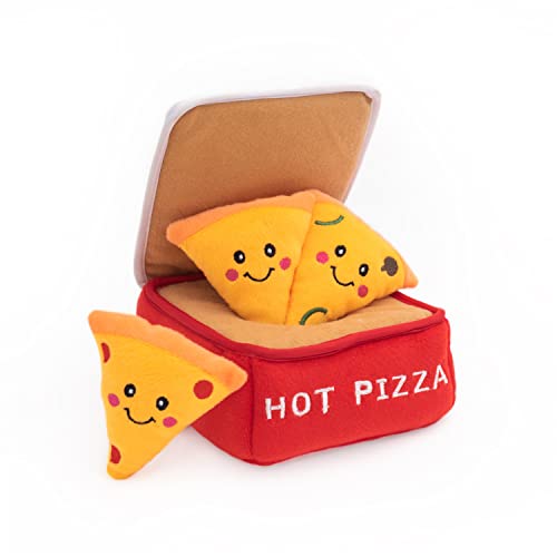 Zippy Paws NomNomz Pizza Squeak and Plush Dog Toy - Medium