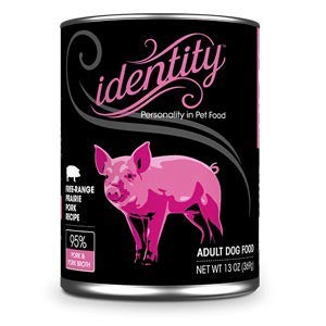 Identity 95% Free-Range Prairie Pork Canned Dog Food - 13 Oz - Case of 12