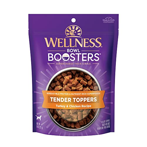 Wellness Core Bowl Boosters Grain-Free Tender Toppers Turkey and Chicken Dog Food Topper - 2 Lbs - Case of 4  