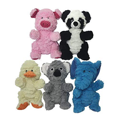 Multipet Wrinkleez Squeak and Soft Plush Dog Toy - Assorted - 9" Inches  