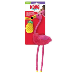 Kong Tropics Flamingo and Pineapple Crinkle and Plush Catnip Cat Toy - 2 Pack