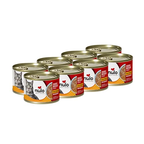 Nulo Grain-Free Real Shreds Chicken and Beef in Broth Kitten and Adult Canned Cat Food 6 Oz - Case of 8