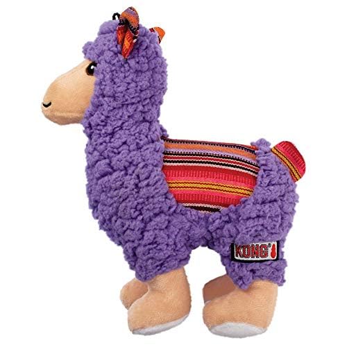 Kong Sherps Llama Cozie Squeak and Plush Dog Toy - Medium  