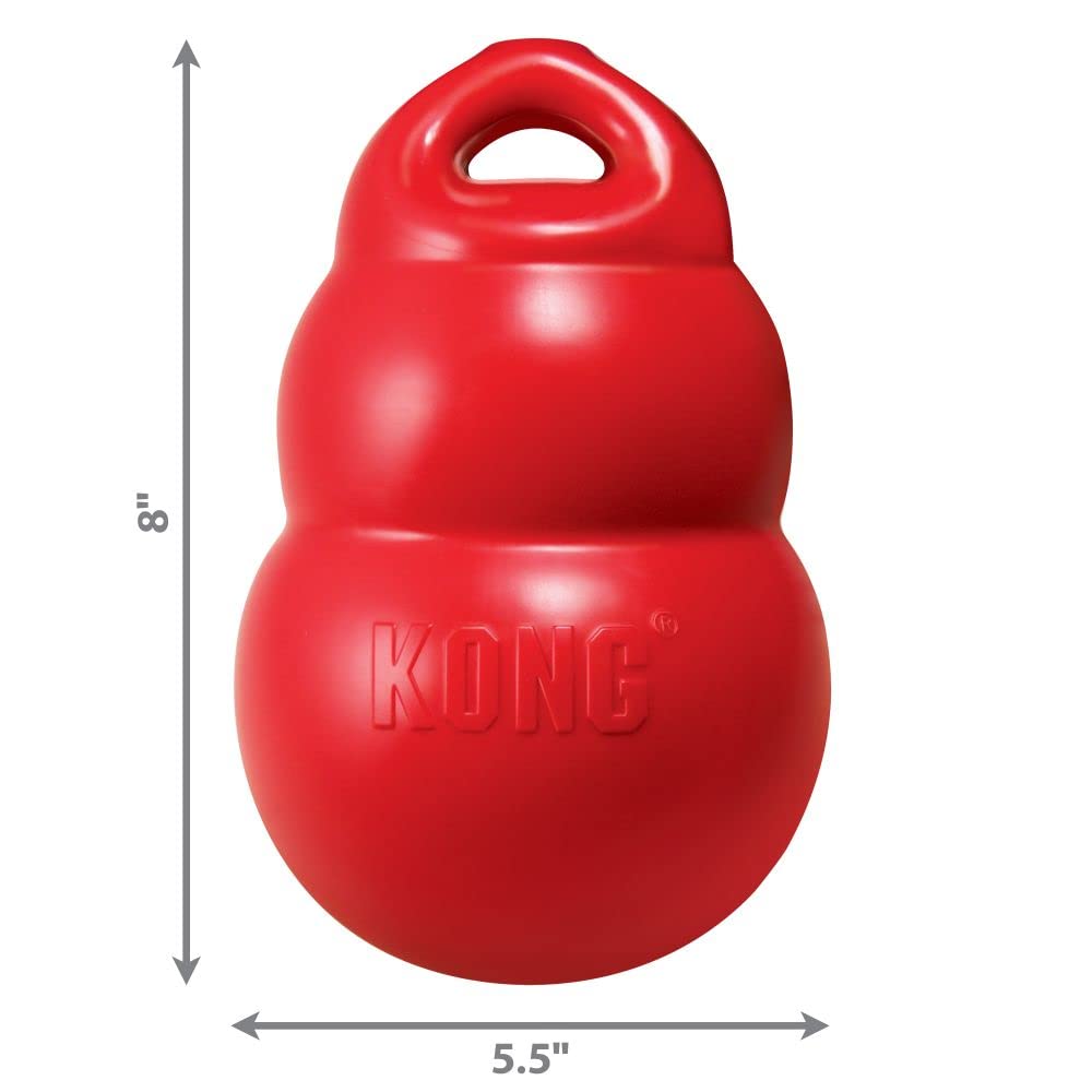 Kong Bounzer Squeak and Rubber Air-Filled Dog Toy Red - Large  