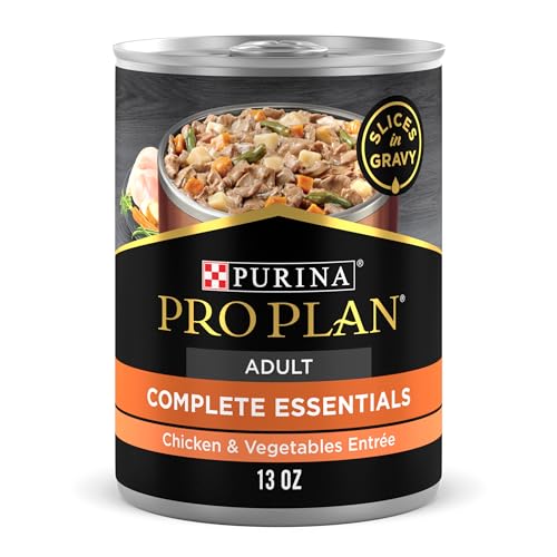 Purina Pro Plan Complete Essentials Grain-Free Classic Chicken and Carrots Pate Entrée Adult Canned Dog Food - 13 Oz - Case of 12  