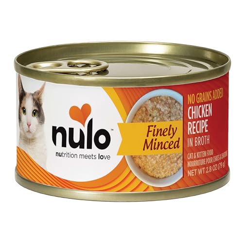 Nulo Grain-Free Finely Minced Chicken in Broth Kitten and Adult Canned Cat Food
