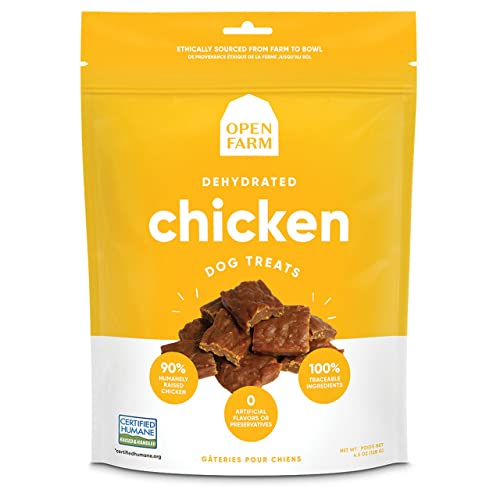 Open Farm Chicken Flavored Dehydrated Jerky Dog Treats - 4.5 Oz - Case of 6  