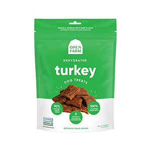 Open Farm Turkey Flavored Dehydrated Jerky Dog Treats - 4.5 Oz - Case of 6
