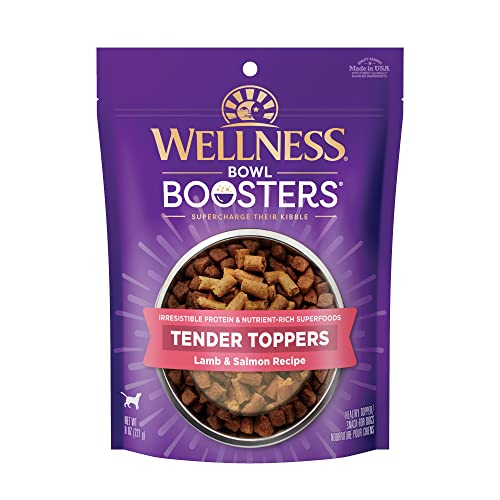 Wellness Core Bowl Boosters Grain-Free Tender Toppers Lamb and Salmon Dog Food Topper Pouch - 8 Oz - Case of 6  