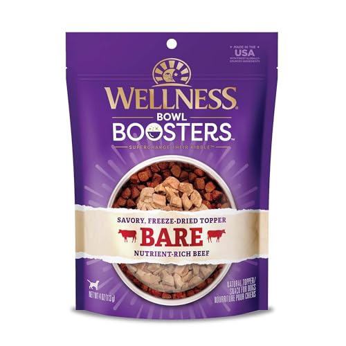 Wellness Core Bowl Boosters Grain-Free Freeze-Dried Puree Beef Wet Dog Food Topper or Mixer Pouch - 4 Oz - Case of 6  