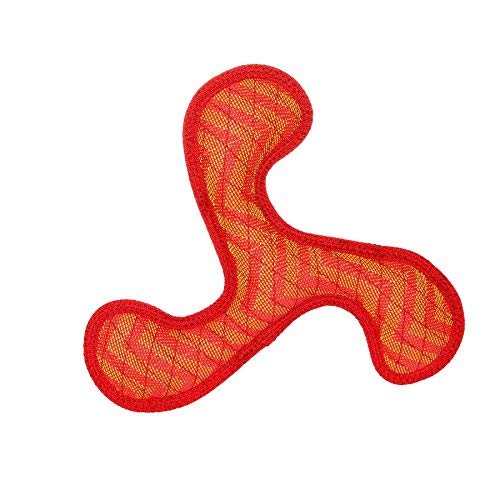 Tuffy's Duraforce Boomerang Zigzag Nylon Fetch Dog Toy - Red  