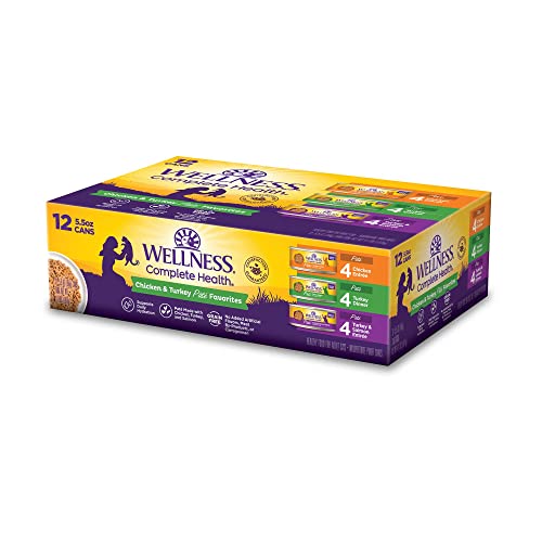 Wellness Complete Health Chicken and Turkey Pate Favorites Canned Cat Food - Variety Pa...