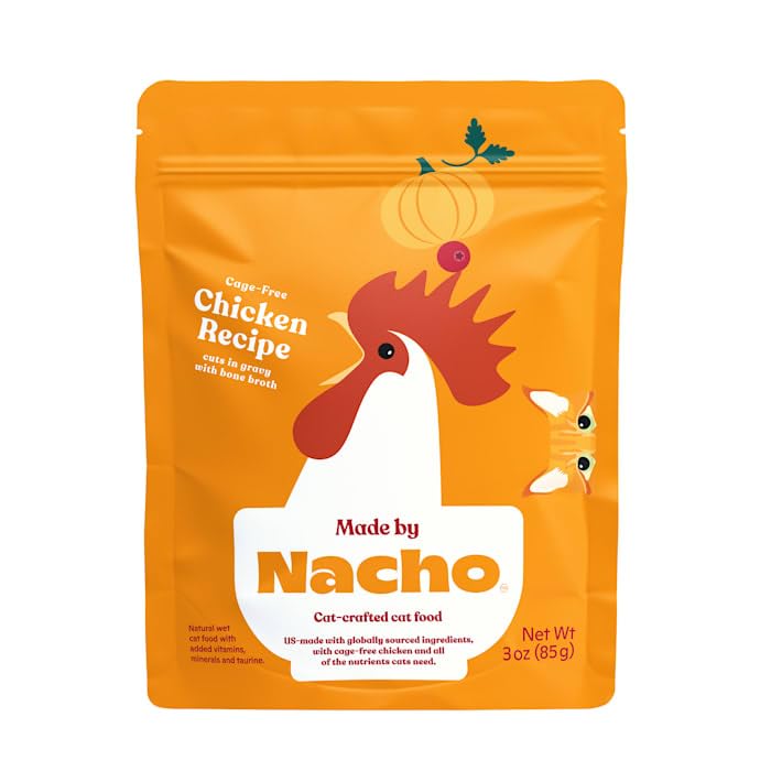 Made by Nacho Turkey in Bone Broth Cat Food Topper - 4 Oz - 12 Pack - Case of 8  