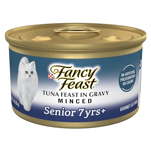 Purina Fancy Feast Minced Tuna in Gravy Senior 7+ Canned Cat Food - 3 Oz - Case of 24  