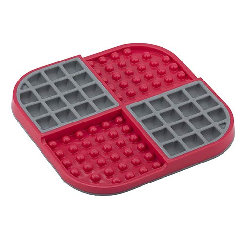 Innovative Pet Lickimat Slowmo Combo Slow Feeding Mat for Dogs - Red  