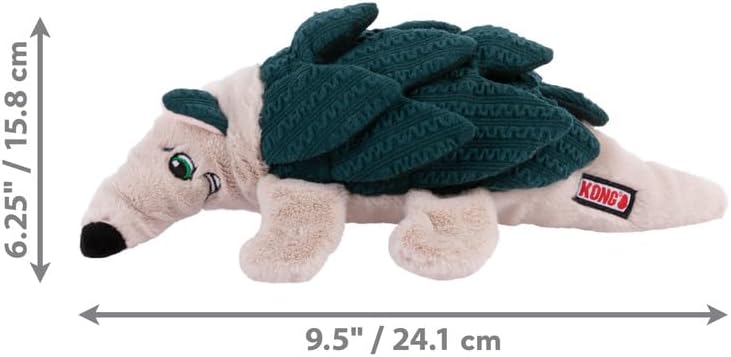 Kong Layerz Forage Armadillo Treat-Pocketed Snuffle Crackle and Squeak Plush Dog Toy - Medium