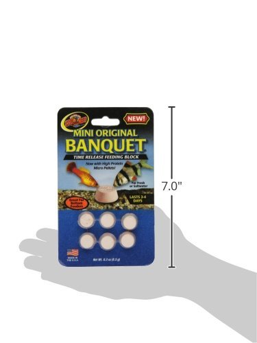 Zoo Med Laboratories Pleco 6-Pack Banquet Block Time Release Fish Food - Mini -.3 Oz  