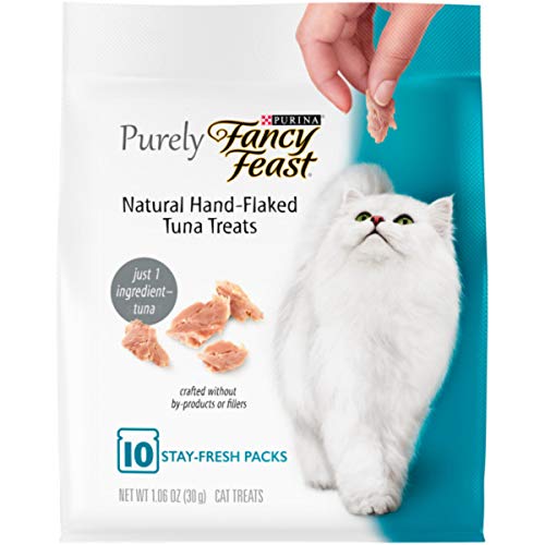 Purina Fancy Feast Savory Puree Naturals Tuna Squeezable Tubes Cat Treats - 1.4 Oz - Case of 30  