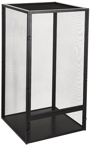 Zoo Med Laboratories ReptiBreeze Reptile Cage with Open-Air Auluminum Screen - Medium - L:16" X W:16" X H:30" Inches  
