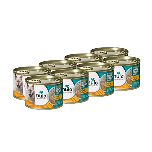 Nulo Grain-Free Finely Minced Chicken and Crab in Broth Kitten and Adult Canned Cat Food 6 Oz - Case of 8