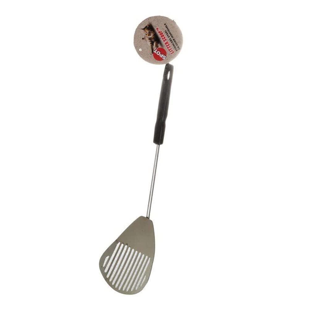 SPOT Chrome Cat Litter Scoop with Plastic Handle - 12.5" Inches  