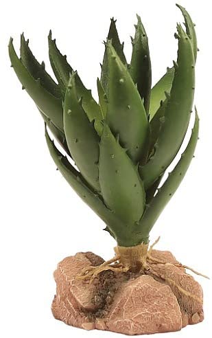 Zoo Med Laboratories Naturalistic Desert Plant Green Aloe Plastic Plant Terrarium Décor  