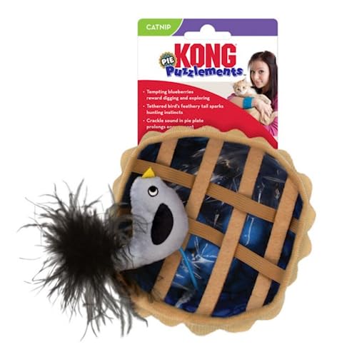 Kong Holiday Puzzlements Pie Puzzle Interactive Plush Catnip Cat Toy  