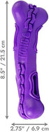 Kong Squeez Flex Bone Bully Stick and Treat-Holding Chew and Fetch Rubber Dog Toy - Medium