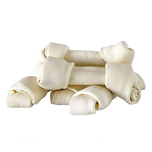 Rawhide Express Premium Knot Bones Natural Dog Chews - 6-7" Inches - 12 Pieces  