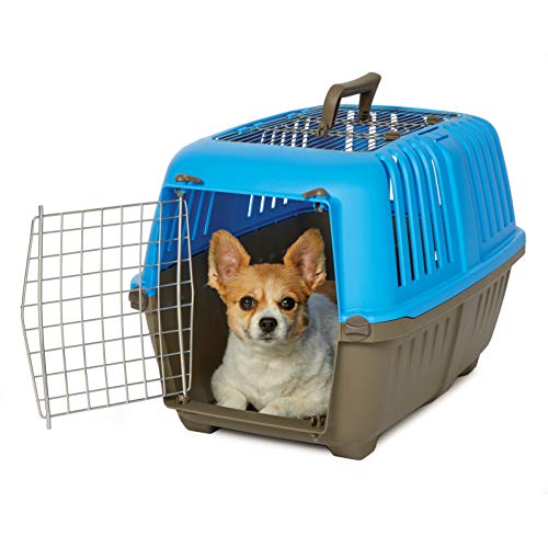 Midwest Spree Top Loading Double Door Travel Dog Kennel Carrier - Blue - 24" X 15.5" X 15" Inches  