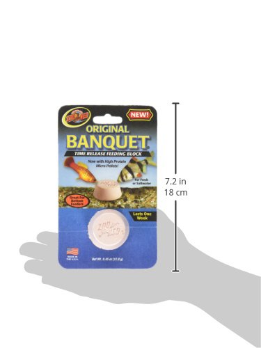 Zoo Med Laboratories Banquet Block Time-Release Saltwater or Freshwater Fish Food - Giant  