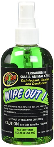 Zoo Med Laboratories Wipeout All-Natural Terrarium and Small Animal Disinfectant Cleaner and Deodorizer - 4.25 Oz  