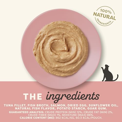 Applaws Natural Limited Ingredient Tuna Fillet and Salmon in Mouse Lickable Wet Cat Food Pouch - 2.47 Oz - Case of 12